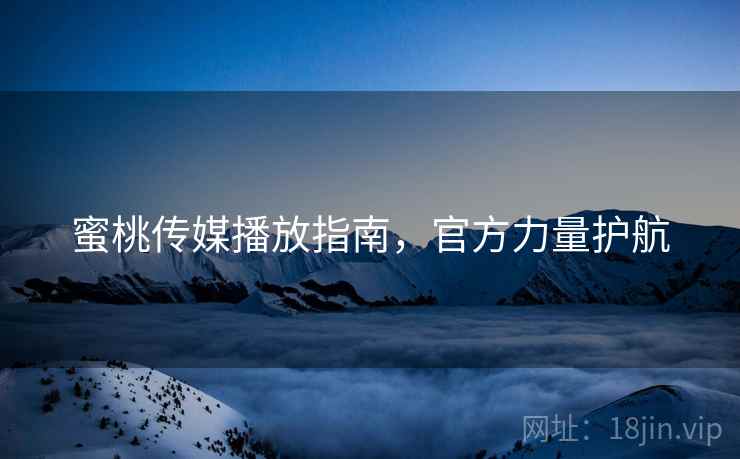 蜜桃传媒播放指南，官方力量护航