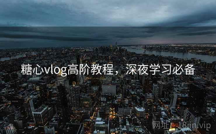 糖心vlog高阶教程，深夜学习必备