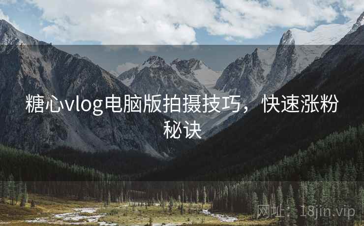 糖心vlog电脑版拍摄技巧，快速涨粉秘诀  第2张