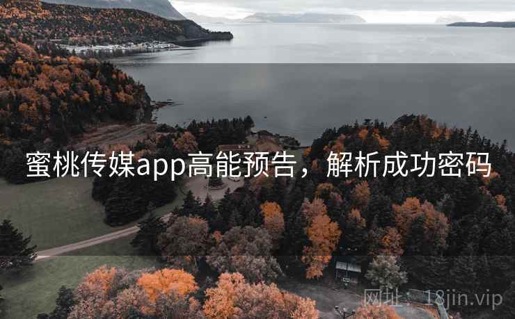 蜜桃传媒app高能预告，解析成功密码